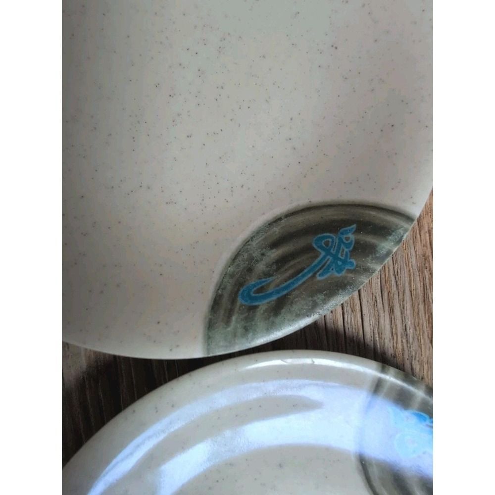 Tai Hong Wei Ware No 305 Six 5" X 5" Sushi Dipping Plates (6) - Picture 10 of 16